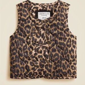 Crewcuts Girls' quilted vest in leopard print with PrimaLoft® size S 6-7